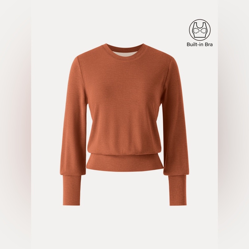 ProWarm Elevated Crewneck Brushed Brami with Banded Hem Autumn Size Medium